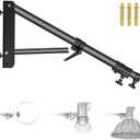Neewer Wall Mounting Triangle Boom Arm for Photography Strobe Light, Monolight, Softbox, Umbrella, Reflector and Ring Light, Support 180 Degree Rotation, Max Length 4 Feet/125cm (Black)
