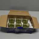 Vintage Glassware Drinking Glasses Set of 6,12 oz Hobnail Glass Cups,Embossed Green Water Tumbler,for Beer,Cocktail,Whiskey,Juice and Various Mixed Drinks- 1 Cleaning Brush