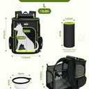 BAGLHER Expandable Cat Carrier Backpacks, Retractable Pet Carrier Backpack for Small Dogs & Cats with Breathable Mesh, Travel Bag Up to 18 Lbs for Hiking Camping Outdoor - Green