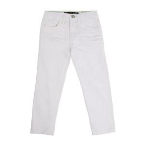 X RAY Boys Distressed Jeans (2T-16), Big Boy & Little Kids Stretch Slim Fit Pants, Ripped Denim Jeans for Boys, White - Knee Rips & Repair, Size 4