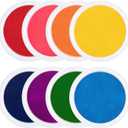 7" Large Ink Pads for Kids - Handprint Footprint Size Rainbow Stamps Pad, Safe & Washable Ink Pad for Fingerprint Painting Card Making Stamp Crafting Paper Wood Fabric Scrapbook Kids Birthday Gifts (8 colors round)