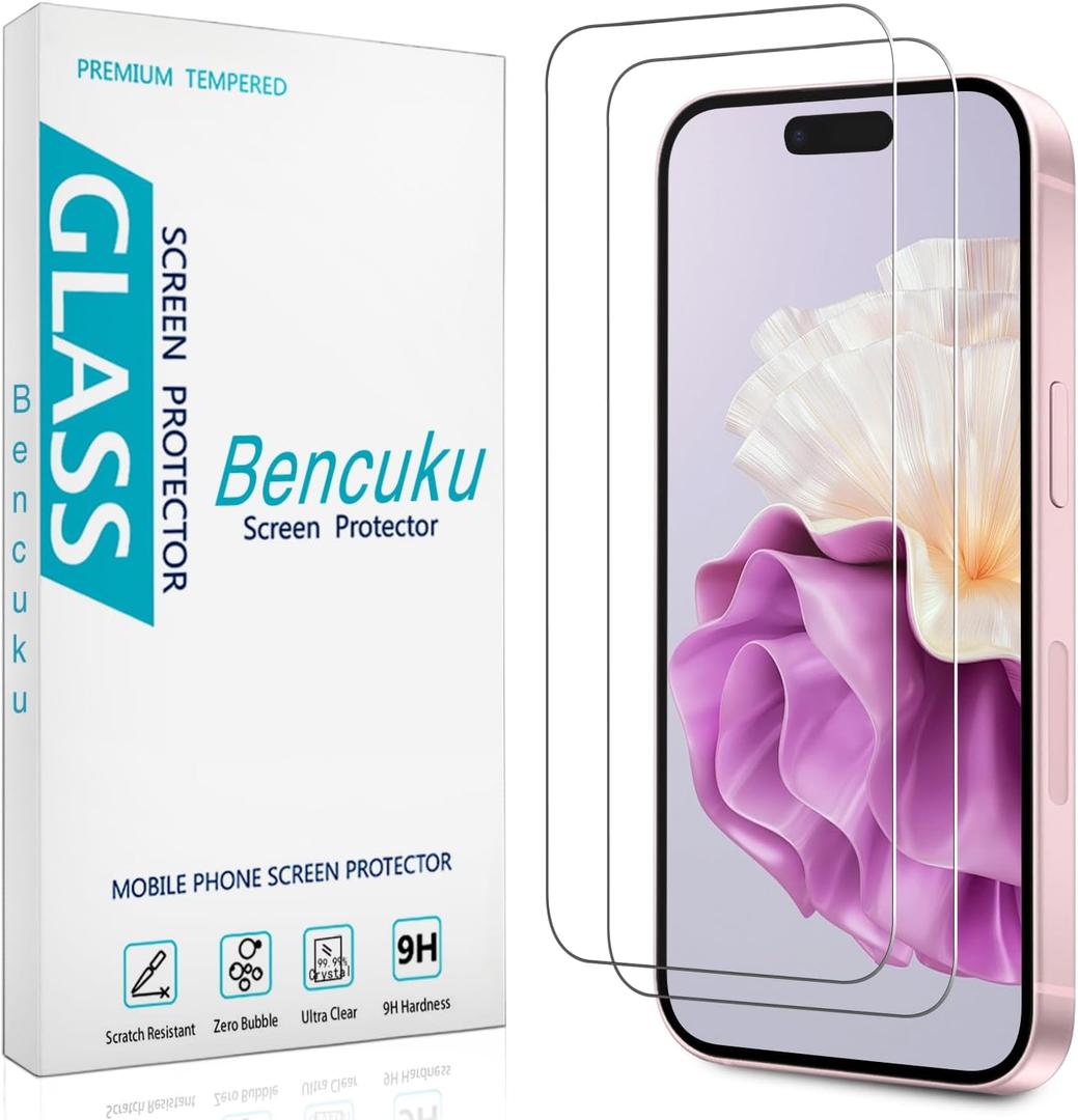 (2 Pack) Designed for iPhone 16 Plus 6.7-inch Tempered Glass Screen Protector, Full Coverage, Anti Scratch, Bubble Free