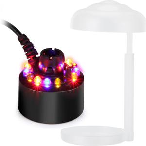 FITNATE Mist Maker with 12 LED Lights,Mist Maker Fogger, Mini Size, Large Capacity of Mist for Halloween, Gatherings, Festivals, and Other Holidays