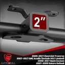 Class 3 Trailer Hitch Compatible with 2009-2017 Chevrolet Traverse, 2007-2017 GMC Acadia, 2008-2017 Buick Enclave, 2 inch Rear Tow Hitch Receiver, Black Powder Coated Alloy Carbon Steel