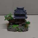 SLOCME Aquarium Classical Resin Castle Decorations - Fish Tank Realistic Details, Green Leaf Aquarium Accessories