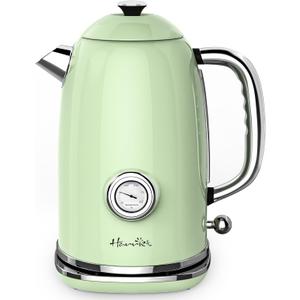 Harriet Electric Kettle, 1.8L Hot Water Boiler Electric with Thermometer, 1500W Stainless Steel Electric Water Kettle, Auto Shut-Off & Boil Dry Protection, Light Green