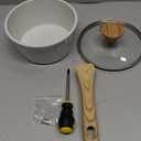 SENSARTE White Ceramic Nonstick Saucepan with Lid 1.5 Quarts, Small Cooking Pot with Stay Cool Handle, Induction Compatible Saucepot, White Granite Coating, Free of Intentionally Added PTFE/PFOA/PFAS