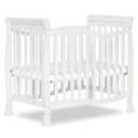 Dream On Me Violet 4-in-1 Convertible Mini Baby Crib in White, Pinewood, 1 Mattress Pad, 3 Mattress Heights, Converts to Mini Day Bed & Twin-Size Bed, GreenGuard Gold & BSA Certified