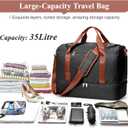 Travel Duffel Bag for Women, Carry-on Overnight Weekender Bags with Wet Pocket, For Spirit Airlines 18x14x8 Personal Item Bag,Small,Black & Brown