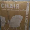 HollyHOME Lazy Chair with Armrest and Side Pocket, Comfy Accent Lounge Chair,Leisure Sofa Armchair for Living Room, Bedroom, Dorm, or Small Spaces, Oversized Reading Sofa Chair,Velvet Black