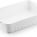 Casserole Dish for Oven, 4.2 QT Baking Dish, 9x13 Large Porcelain Baking Pan, Durable Rectangular Lasagna Pan Deep with Handles, Microwave Oven Safe