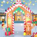 Nervure 10FT Christmas Inflatable Archway with Gingerbread Man - Christmas Inflatables Outdoor Decorations with LED Lights Built-in Perfect for Xmas Yard Garden Indoor Outdoor Decorations