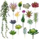 Faux Succulents Artificial Plants 16 Pack Lifelike Fake Succulent Plants Unpotted
