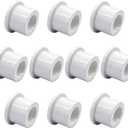 YSIL 10Pcs 3/4" X 1/2" PVC Reducing Bushing(Spigot X Socket) Pipe Fitting Adapter PVC Pipe Reducer Bush for Plumbing Connection