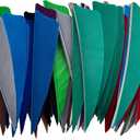 50PCS 3 Inch Shield Cut Turkey Arrow Feathers for Bowhunting, Right Wing Fletching, Waterproof and Durable for Recurve and Compound Bow (lake blue)