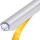 Gordon Glass Shower Door Translucent Vinyl Bulb Seal with Clear Pre-Applied Very High Bonding Tape for 5/32" Gap - 95 in Long