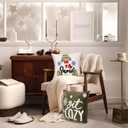 3D Winter Snowflake Pillow Covers 18 x 18 Inch Embroidered Snowman Pillow Covers Snowflake Snowman Jacquard Cushion Case Winter Party Decors for Sofa Couch Bedroom Gift