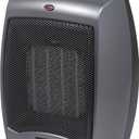 Lasko Portable Indoor Electric Ceramic Space Heater with TipOver Safety Switch, Overheat Protection and Thermostat, 2 Speeds, Safe for Home, 9.2 Inches, Dark Gray, 1500W, 754201