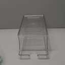 SCAVATA Skinny Can Organizer for Refrigerator, Stackable Tall Skinny Soda Pop Can Holder Dispenser with Lid for Fridge Pantry Rack Freezer, Clear Plastic Storage BinsHolds 12 Slim Cans (Seethrough)