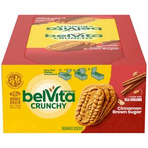 belVita Breakfast Bars Biscuits, Cinnamon Brown Sugar, 8 Packs (4 Biscuits Per Pack) (EXP 12/26/26)