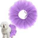 Dog Tutu Tulle Tutu for Dogs Small Large Medium Puppy Dress Ballerina Costume Skirt for Holiday Puppy Cats Bunny Pet Outfit Birthday Wedding Party Photo Prop Supplies(Purple)