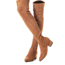 Mtzyoa Thigh High Block Heel Boot Women Pointed Toe Stretch Over The Knee Boots, 38
