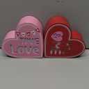 Led Heart Table Decor Red 4.8 inch 2 Pack