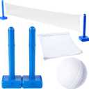 SWIMLINE ORIGINAL Pool Volleyball Net Games Set With Ball Adjustable Up To 20 Feet Wide | For Kids & Adults | 2 Blue Water-Fill Bases | Easy Assembly Compatible W/ Outdoor & Indoor Inground Pools