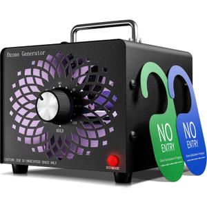 2026 Upgraded Ozone Generator, High Capacity Ozone Machine Odor Removal Up to 6000 Sq.Ft, for Car/Home/Smoke/Pet Odor, Black