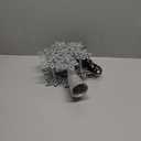 Brightown Christmas Tree Topper with Built-in 3D Glitter Led Snowflake Projector Lights, Silver Hexagonal Snowflake Tree Toppers Christmas Decorations Indoor for Xmas New Year Party Holiday