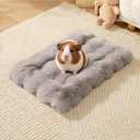 7 x Guinea Pig Bed Faux Fur Rabbit Bed Bunny Beds Plush Hamster Bedding Mats Soft & Warm for Indoor Small Animal Bed (Chinchilla Hedgehog Ferret) Grey 10111 Inch