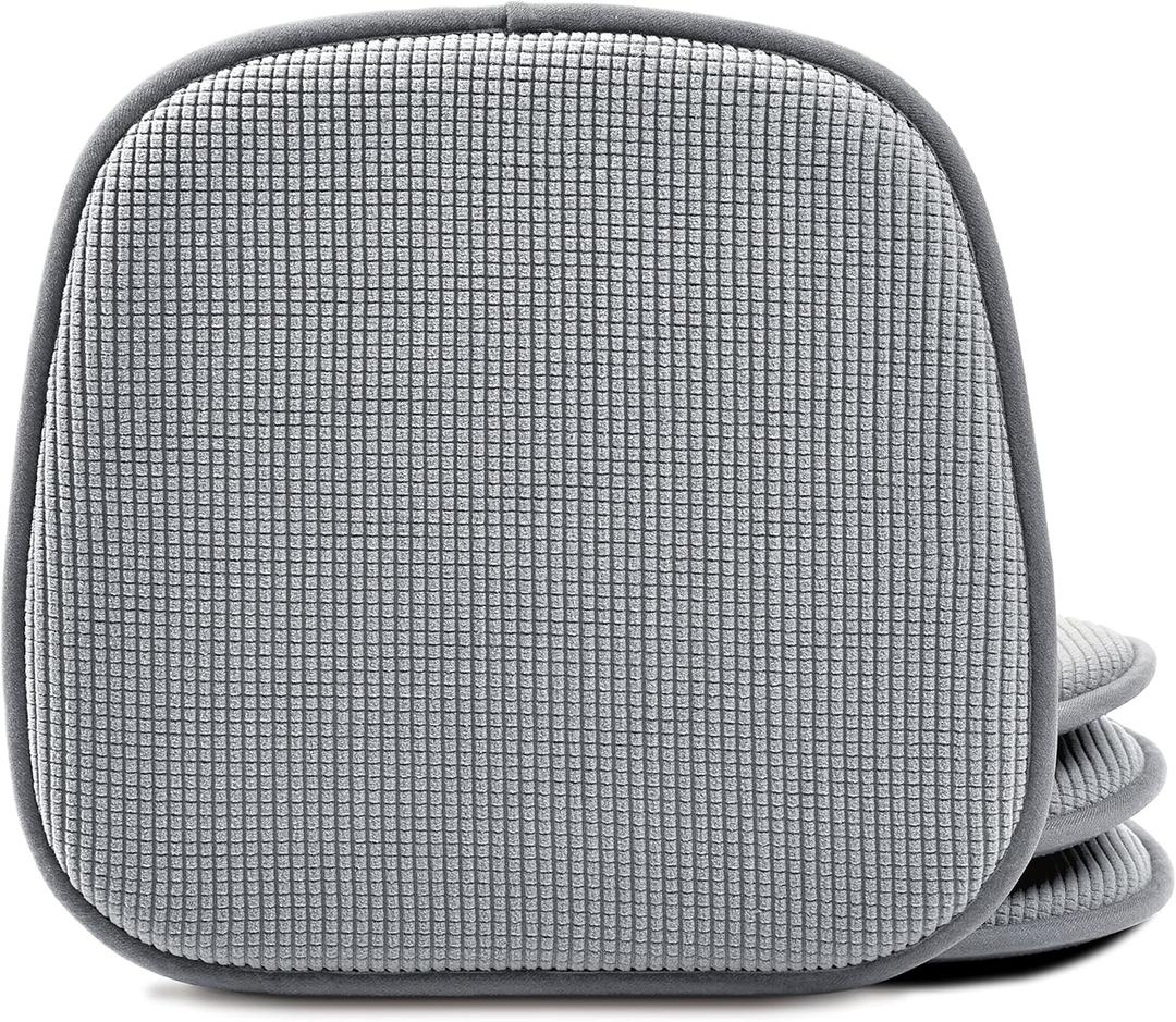 Shinnwa Dining Chair Cushions 4 Pack, Non Slip Indoor Chair Pads, U-Shaped Kitchen Seat Cushions, Set of 4, 15 x 16 Inches, Grey