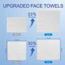 2 x Helice Face Towels, 10"12" Disposable Face Towel, Face Towelettes XL, Ultra Soft Makeup Remover Dry Wipes, Thick Face Towel for Sensitive Skin, 50 Count (1 Pack)