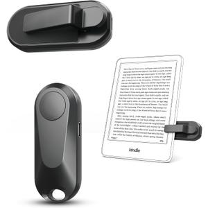 Remote Control Page Turner for Kindle Paperwhite Oasis Kobo eReaders, Camera Camcorder Remote Controls, Page Turner Clicker for ipad Tablets Reading Novels with Wrist Strap Storage Bag (Black)