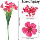 24 Bundles Artificial Flowers for Outdoor Indoor Garden Home Decoration, Plastic Flowers Decoration,Artificial Plants for Indoor Outside Garden Home Wedding Farmhouse (Mix 6 Color)