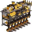 26''W Power Tool Organizer Wall Mount | 200lbs Garage Storage Rack with 7 Cordless Drill Holder | 3-Tier Heavy Duty Utility Shelf for Battery Workshop Organization