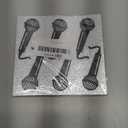 18pcs Black Glitter Microphone Dessert Cupcake Topper for Music KTV Theme Decor Supplies Boys Girls Happy Birthday Anniversary Wedding Party Decoration