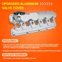 Upgraded Aluminum Engine Valve Cover Compatible with 2005-2014 Volkswagen Jetta 2006-2009 Rabbit 2010-2014 Golf 2012-2014 Passat 2006-2018 Beetle 2.5L Replaces # 07K103469D