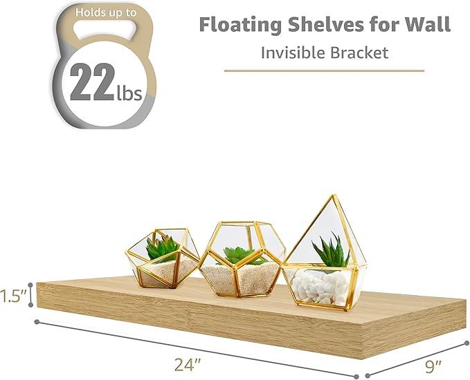 Floating Shelf Dimensions 24x8,5x3In Floating Shelf Dimensions 24x8,5x3In
