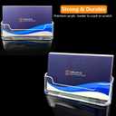 vrupin Business Card Holder for Desk - 8 Pack Acrylic Business Card Holder , Fits 30-50 Business Cards Display Business Card Stand Desktop Business Card Holders for Exhibition