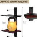 Floating Book Shelves for Wall, 8 Tier Invisible Floating Bookshelf, Vertical Spine Book Tower, Wall Mounted & Space Saving, Heavy Duty Metal Book Organizer for Home Office, 4 Pack Black