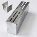 Pool Deck Drain Channel Accessories, End Cap with 1 Connectors for 2" Wide SXSJMY Pool Drains/Mini Water Drainage Channel/Non Deep Patio Drain (Silver)