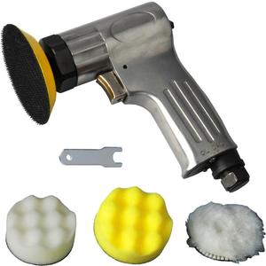 PROSHI 3-Inch Mini Air Polishing Kit 3-Inch Mini Polisher with the sanding pad and form pad and wool buffing