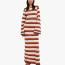Knited Colorful Women's Dress 2XL