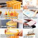 Popsicles Molds with Lid and Bin 9 Pieces Reusable Easy Release Entire Homemade Popsicle Molds Odorless Ice Pop Maker BPA Free