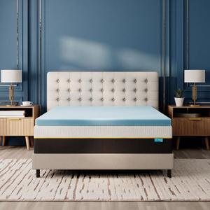 Memory Foam Mattress Topper Queen, Cooling Mattress Topper 4 Inch | Gel Infused Foam Mattress Topper for Queen Size Bed, Pressure Relief for Hot Sleepers, Plush Feel, CertiPUR-US Certified