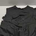 Glamaker Women's Two Piece Athletic Sets Casual Workout Sleeveless Cropped Tops High Sweatpants Joggers Tracksuits (Large, Black)