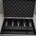 Large Cash Box with Money Tray, Lockable Money Box for Cash, Large Cash Organizer with 5 Compartment Spring-loaded Cash Trays and 4 Coin Trays