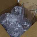 US Acrylic Faceted Clear Plastic Reusable Drinking Glasses (Set of 8) 14oz Rocks & 18oz Water Cups, BPA-Free Tumblers, Made in USA, Top-Rack Dishwasher Safe