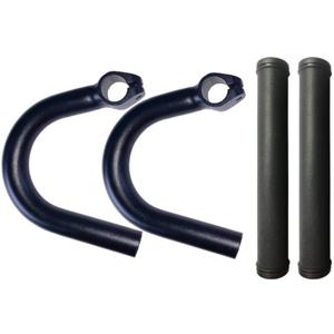 Drop Bar Attachment, Flat Bar to Drop Bar Adapter, Aluminum Alloy Body, with Soft Sleeves and Bar Ends - Ideal for Converting Mountain Bike to Road Bike